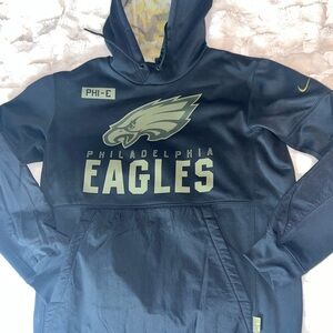 Nike Mens Philadelphia Eagles Hoodie - Black and Gold | M |